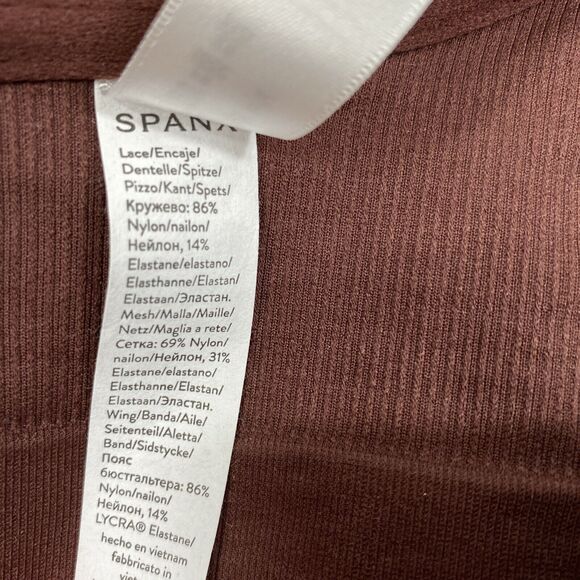 Spanx Bra Womens 38C Brown Illusion Lace Full Coverage Underwire Front Hook - Picture 7 of 8